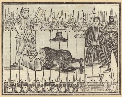 Executie van een man, waarschijnlijk koning Karel I door English School