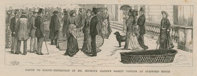 Tentoonstelling van de mandkist van Mr. Seymour Haden in Stafford House door English School