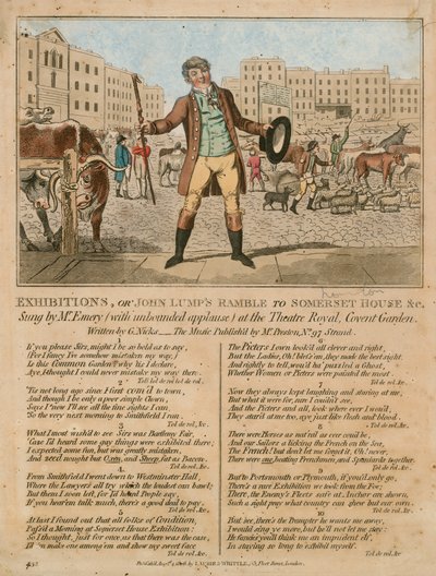 Tentoonstellingen, of John Lumps wandeling naar Somerset House, enz. door English School