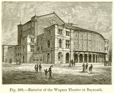 Exterieur van het Wagner Theater in Bayreuth door English School