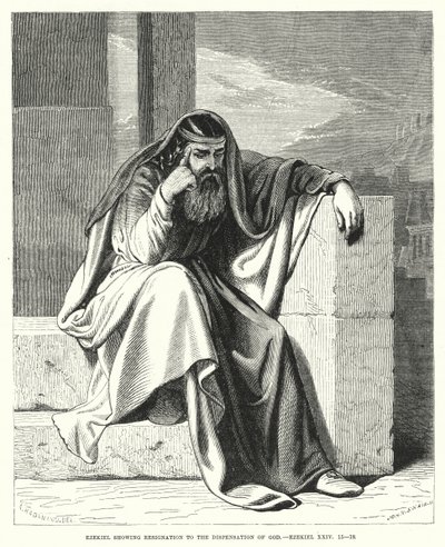 Ezechiël toont berusting in de beschikking van God, Ezechiël XXIV door English School