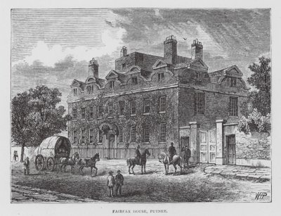 Fairfax House, Putney (litho) door English School