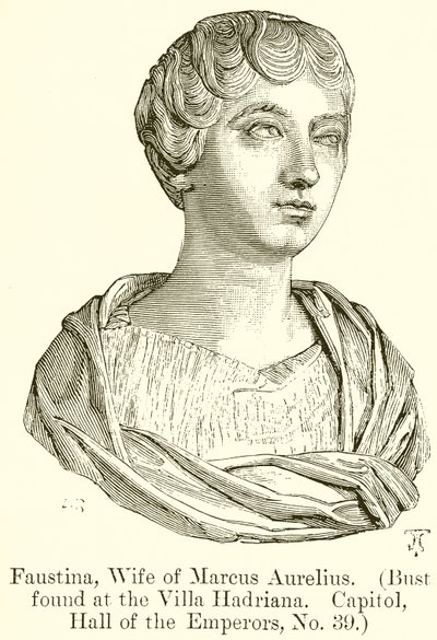 Faustina, vrouw van Marcus Aurelius. (Buste gevonden in de Villa Hadriana. Capitool, Hal van de Keizers, nr. 39) door English School