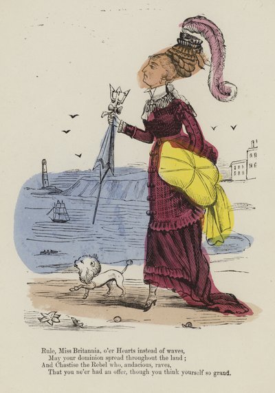 Beeld van een vrouw die langs de boulevard loopt met een kleine hond door English School