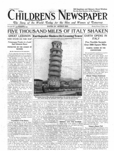Vijfduizend Mijlen Italië Geschud, voorpagina van 