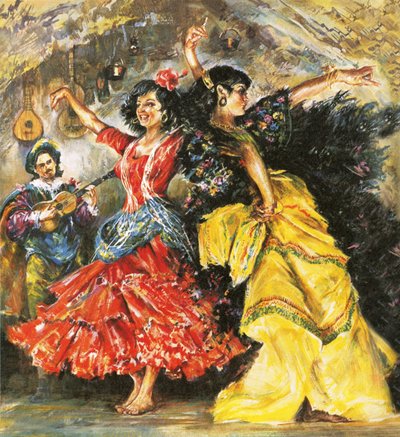 Flamenco dansers door English School