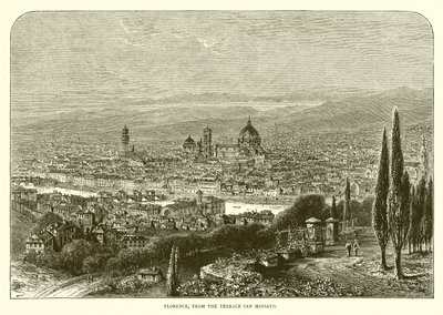 Florence vanaf het terras van San Miniato door English School