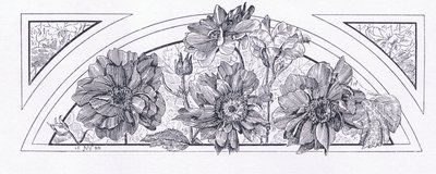 Bloemontwerpen, uit The Magazine of Art 1893, Cassell and Company, 1893 door English School