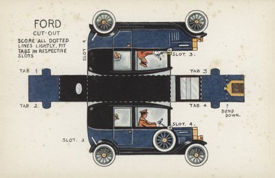 Ford Uitknippen (kleur litho) door English School