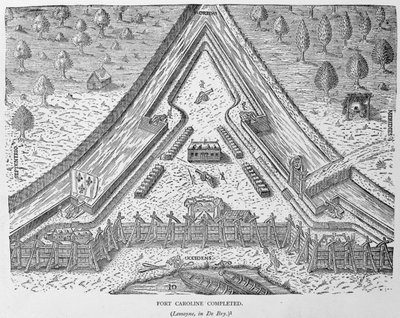 Fort Caroline voltooid, uit 