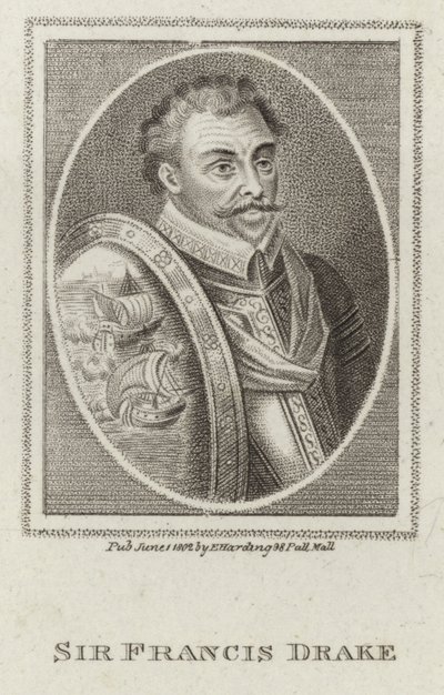 Francis Drake (engraving) door English School