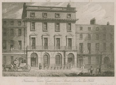 Freemasons Tavern, Great Duncan Street, Lincolns Inn Fields, Londen door English School