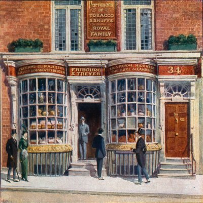 Fribourg & Treyer, Tabaksverkopers, in Haymarket door English School
