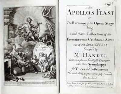Frontispice voor Apollos Feast, ca. 1734 door English School