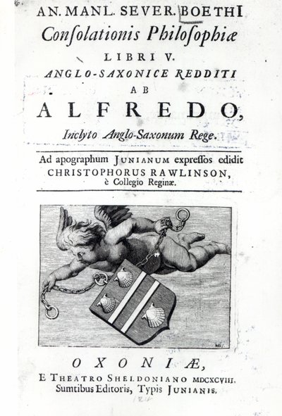 Frontispice van Christopher Rawlinsons vertaling van Alfred de Grote