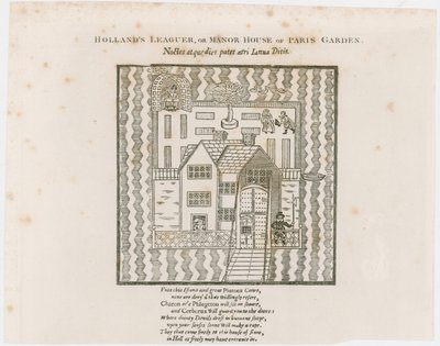 Frontispice van Hollands Leaguer, 1632. Paris Garden door English School