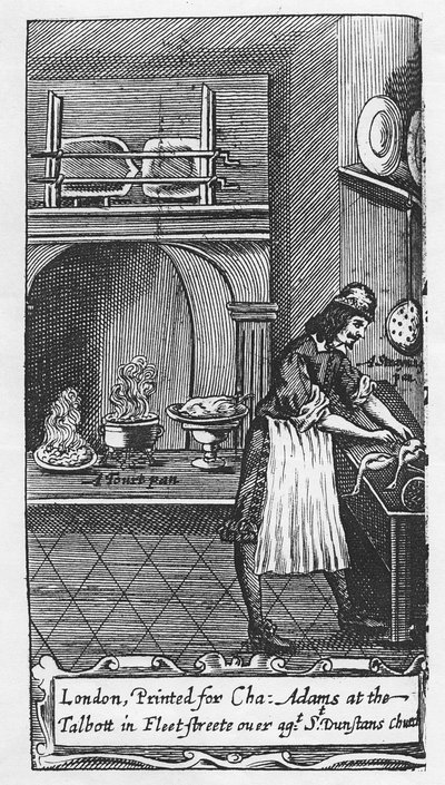 Frontispice van The French Cook door La Varenne, 1653 door English School