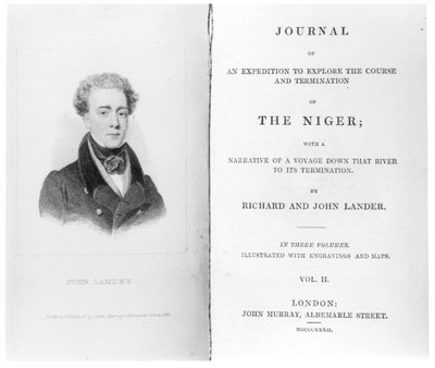 Frontispice van deel 2 van Journal of an Expedition to Explore the Course and Termination of The Niger door English School
