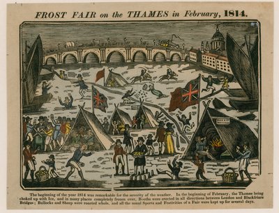 Frost Fair op de Theems, 1814 door English School