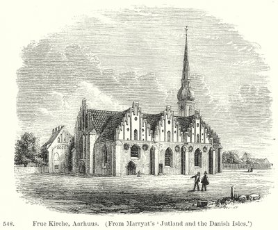 Frue Kirche, Aarhuus (gravure) door English School
