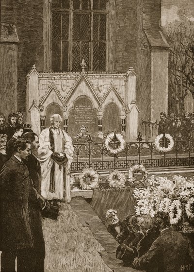 Begrafenis van Lord Beaconsfield in Hughenden door English School