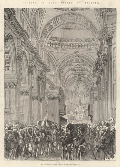 Begrafenis van Lord Napier van Magdala door English School