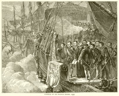 Begrafenis van Sir Francis Drake, 1595 door English School