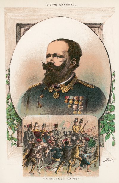 Garibaldi en de koning in Napels door English School