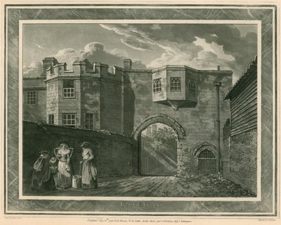 Poort van het oude paleis van Richmond, Surrey door English School