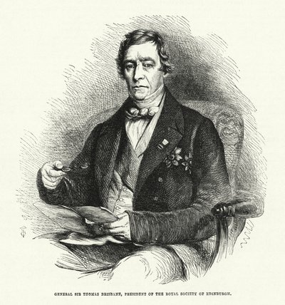 Generaal Sir Thomas Brisbane, voorzitter van de Royal Society of Edinburgh door English School