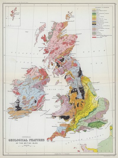 Algemene geologische kenmerken van de Britse Eilanden door English School