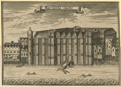 Algemeen beeld van Baynards Castle door English School