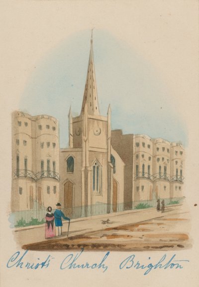 Algemeen uitzicht op de Christuskerk in Brighton door English School