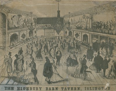 Algemeen uitzicht op mensen bij de Highbury Barn Tavern door English School