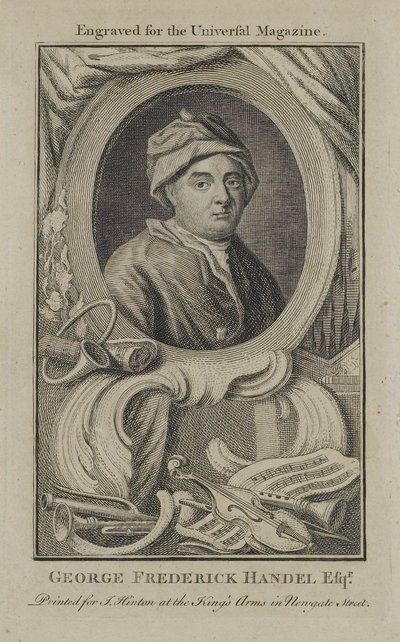 George Frideric Handel, gegraveerd voor het Universal Magazine, ca. 1760 door English School