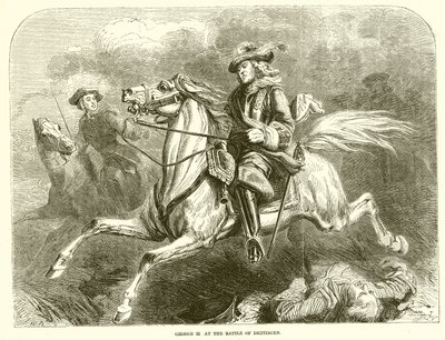 George II bij de Slag bij Dettingen door English School
