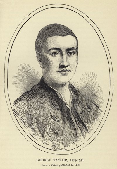 George Taylor, 1734-1758, uit een prent gepubliceerd in 1740 door English School
