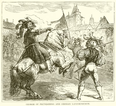 Georg von Frundsberg en Duitse landsknechten door English School