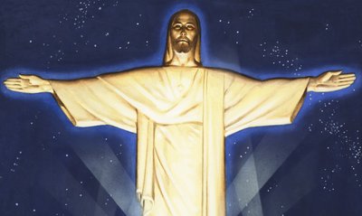 Reusachtig Beeld van Christus door English School