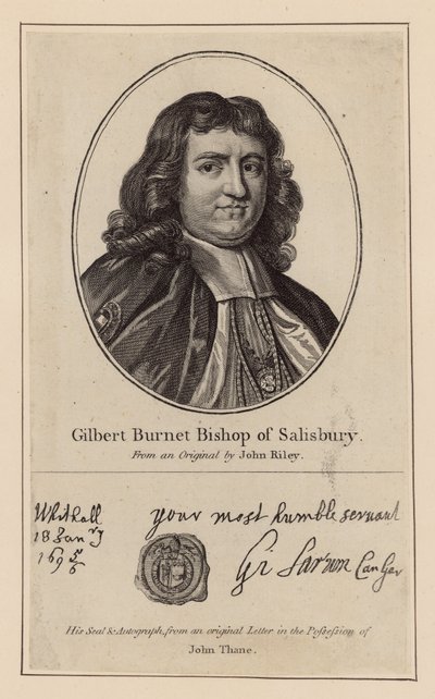 Gilbert Burnet, Bisschop van Salisbury door English School