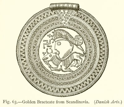 Gouden bracteaat uit Scandinavië door English School