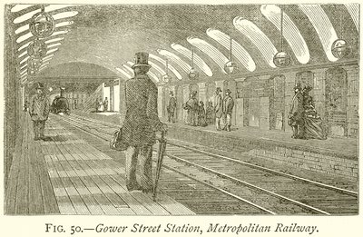 Gower Street Station, Metropolitan Railway door English School