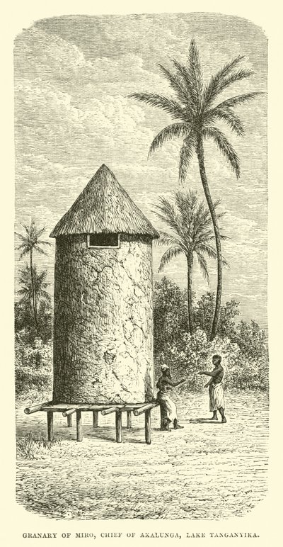 Graanschuur van Miro, Chief van Akalunga, Tanganyikameer door English School