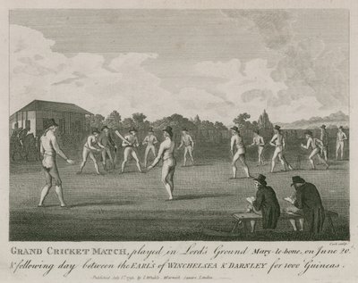 Grote cricketwedstrijd gespeeld op Lords Ground, Marylebone, Londen door English School