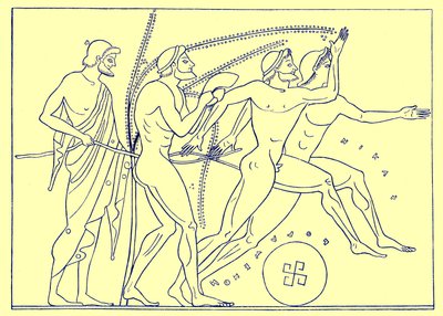 Griekse lopers, illustratie voor Olympia door Adolf Boetticher, 1886 door English School