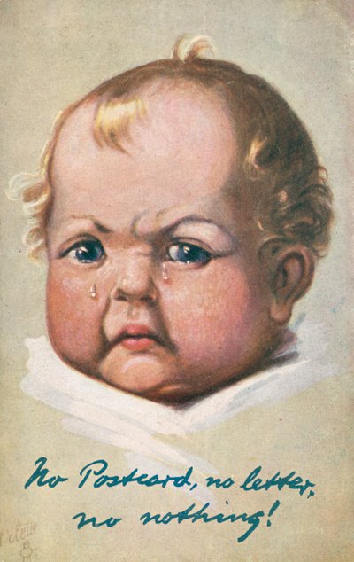 Chagrijnige baby die huilt door English School