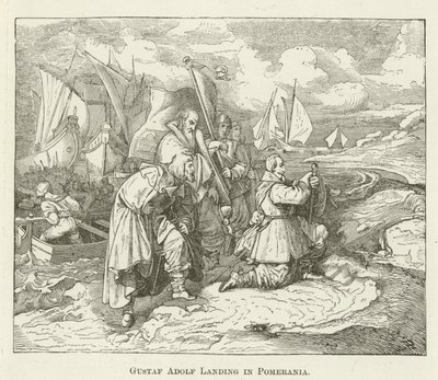 Gustaf Adolf landt in Pommeren door English School
