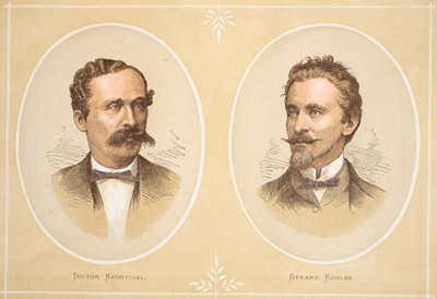 Gustav Nachtigal en Gerard Rohlfs, illustratie uit De Geïllustreerde Editie van het Leven en de Ontdekkingen van David Livingstone door J. Ewing Richie, uitgegeven door A. Fullarton & Co., 1876 door English School