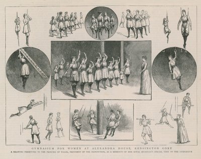 Gymnasium voor vrouwen in Alexandra House door English School