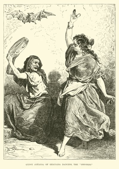 Zigeuner, Gitana van Granada danst de Zorongo door English School